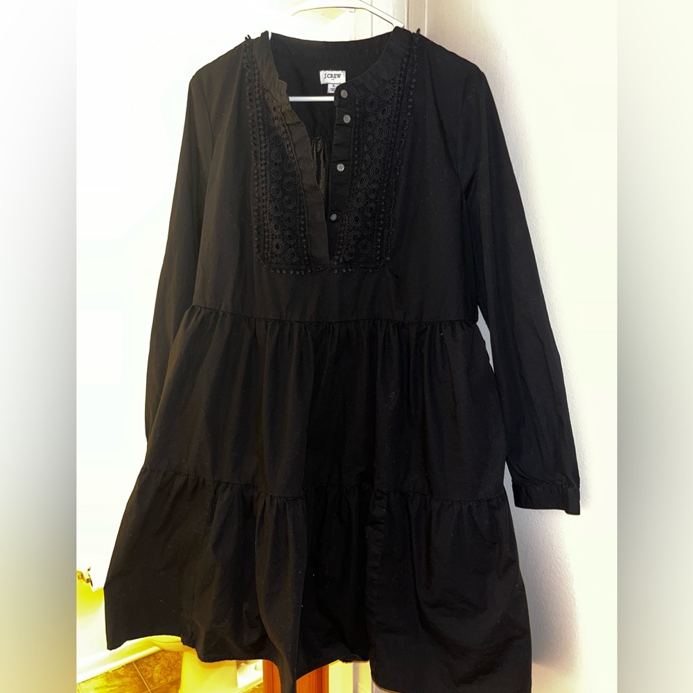 Black Detailed J. Crew Dress, size Large!